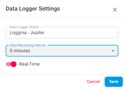 Data Logger Settings